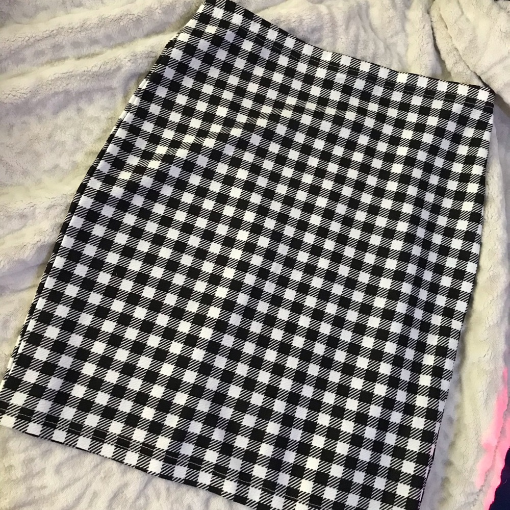 Shein checkered skirt